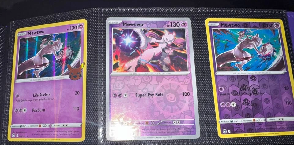 Mew and mewtwo Pokémon cards lot