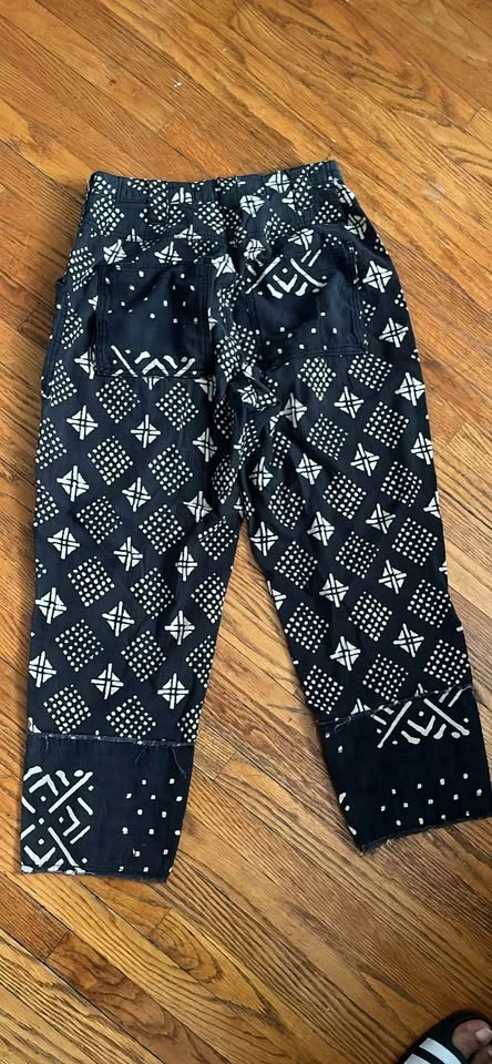 Free People Black and White Patterned Crop Pants - photo 2