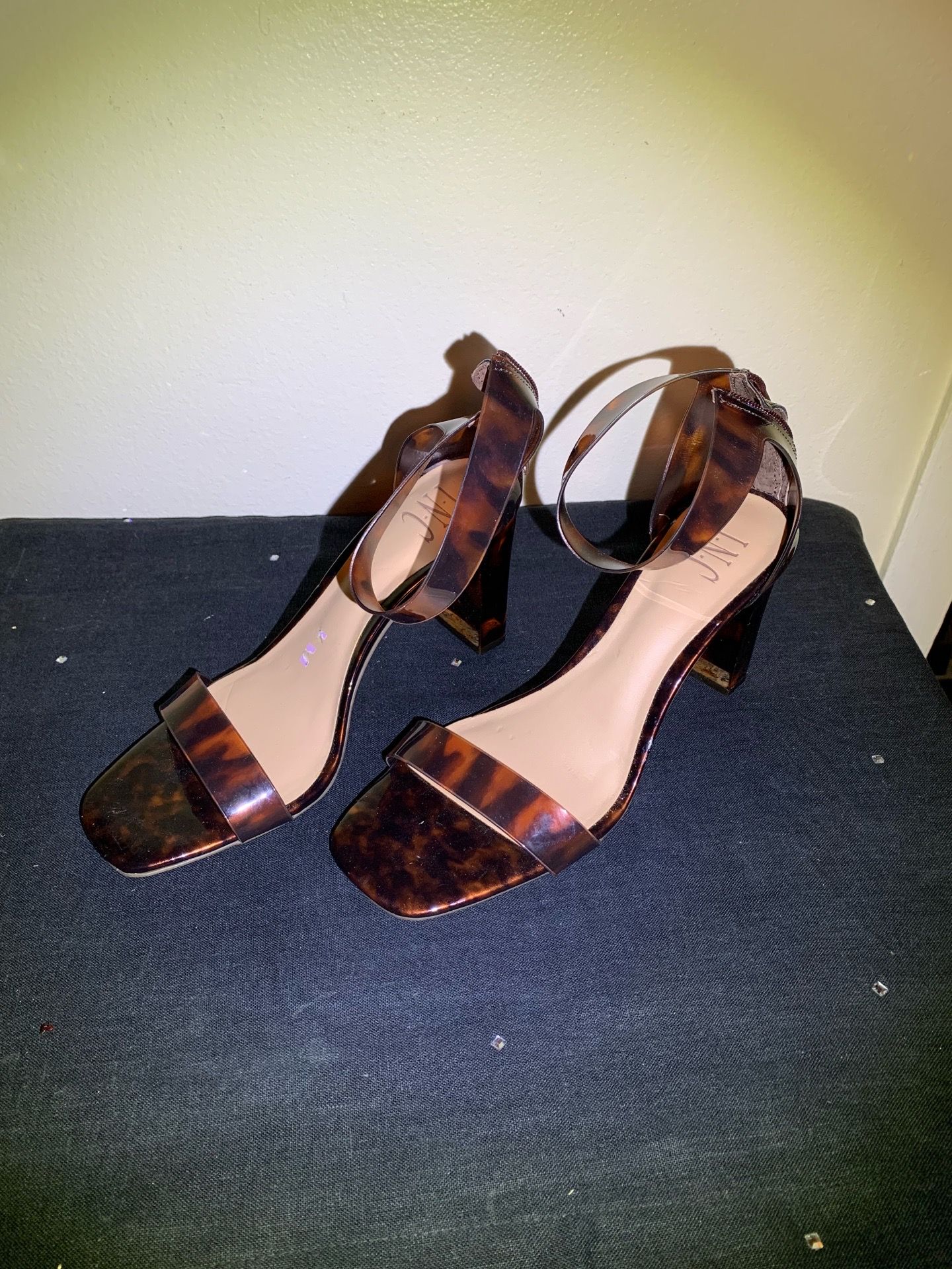 I.N.C Makenna Tortoise Print Block Heel Dress Sandals Size 10 - photo 3