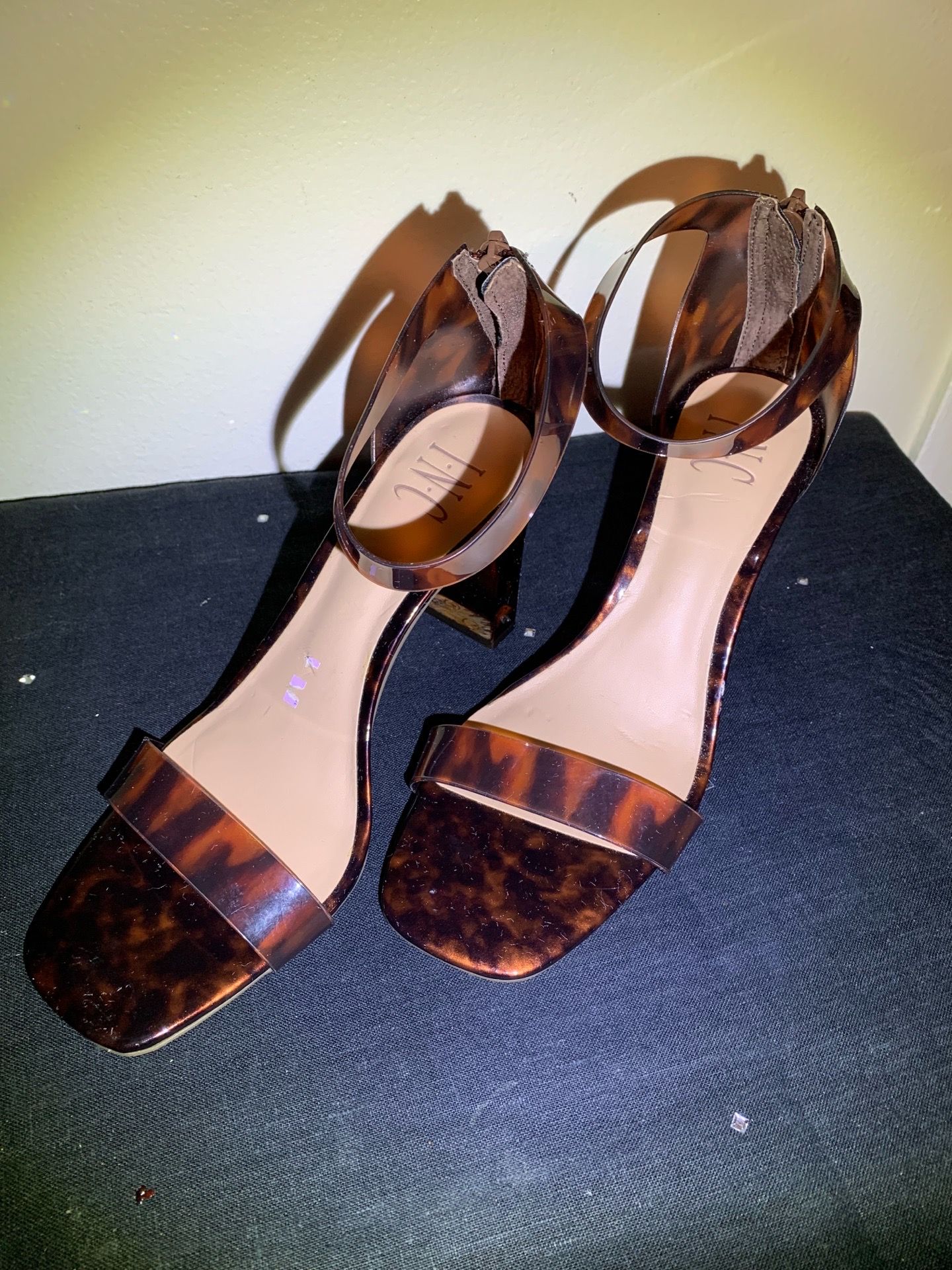 I.N.C Makenna Tortoise Print Block Heel Dress Sandals Size 10 - photo 4