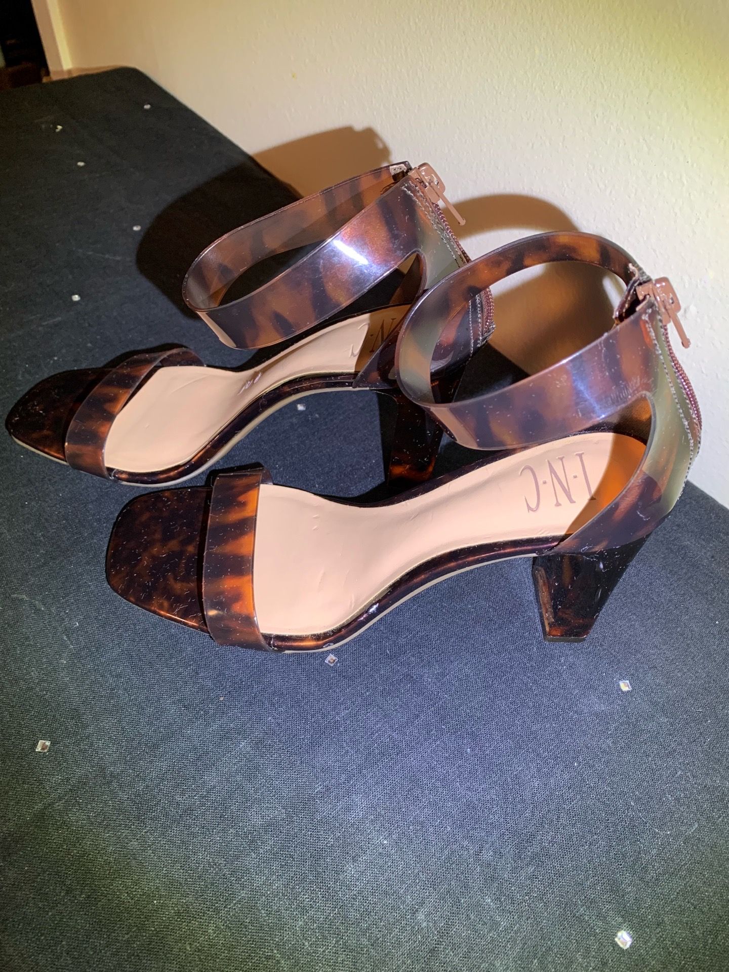 I.N.C Makenna Tortoise Print Block Heel Dress Sandals Size 10 - photo 5
