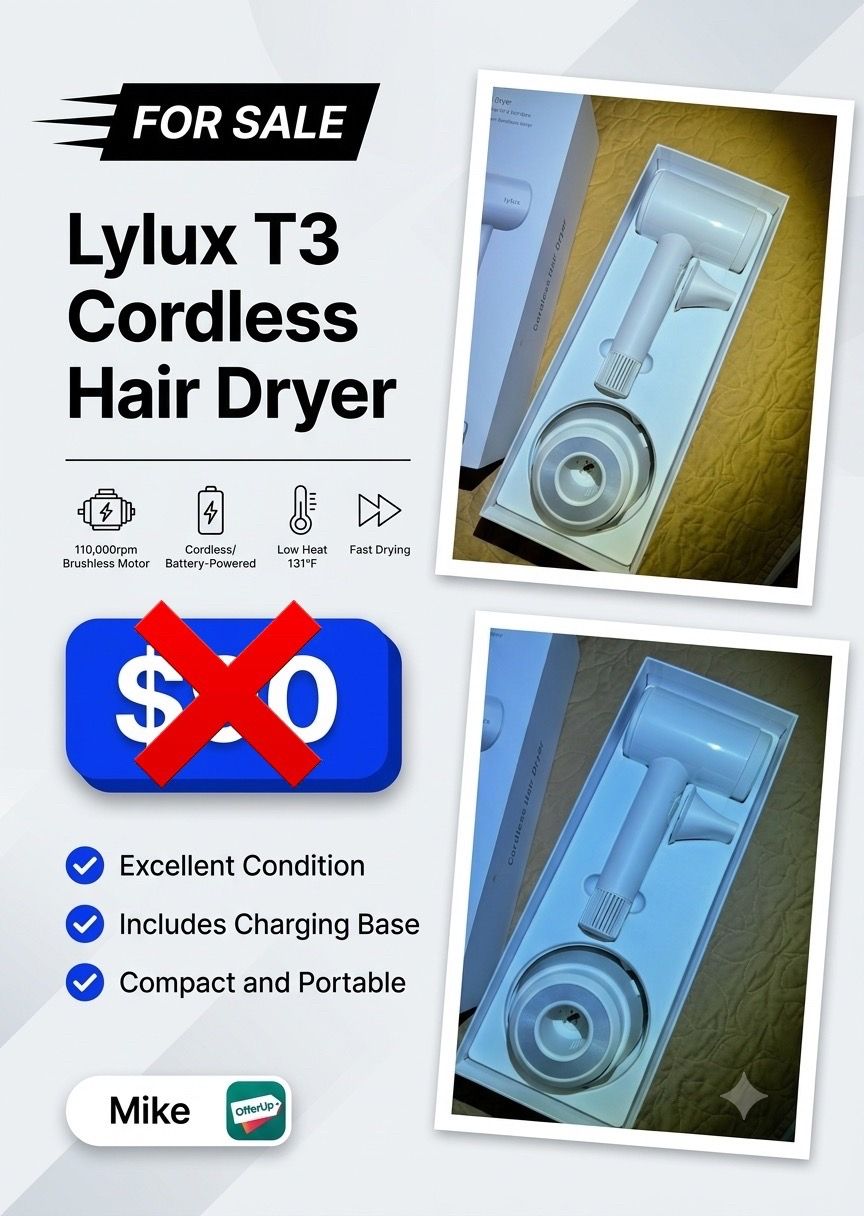 Lylux T3 Cordless Hair Dryer - photo 2
