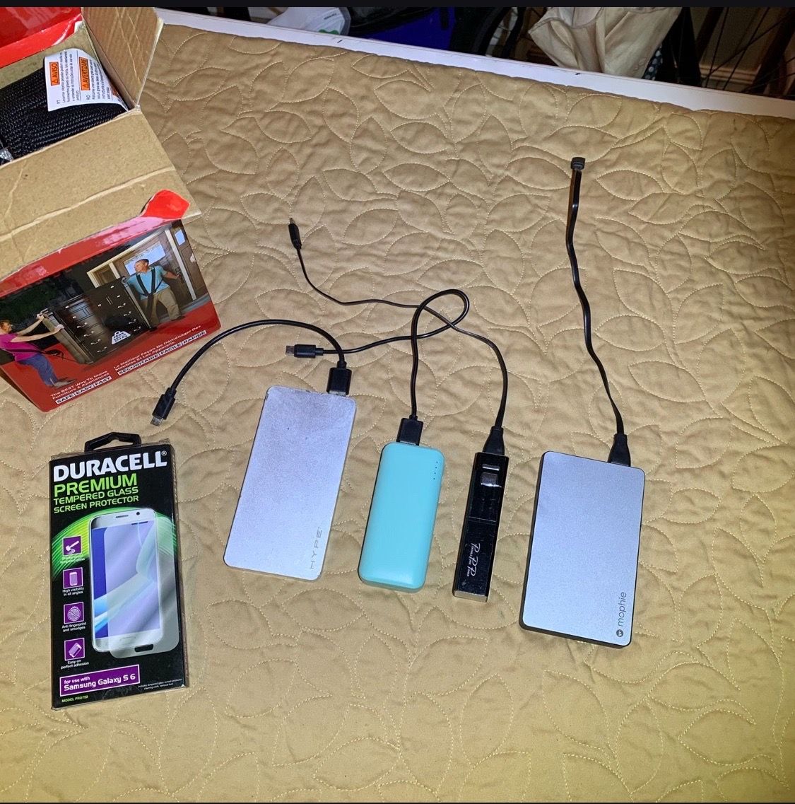 Lifting Straps, Power Banks, and iPhone 6s Plus Screen Protector
