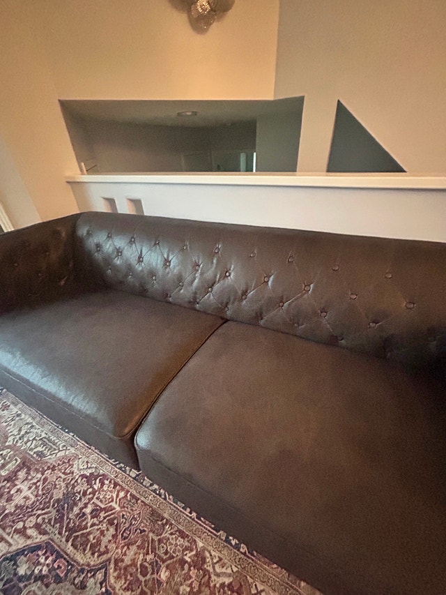 FOR SALE: Chesterfield-Style Sofa — Espresso - photo 2
