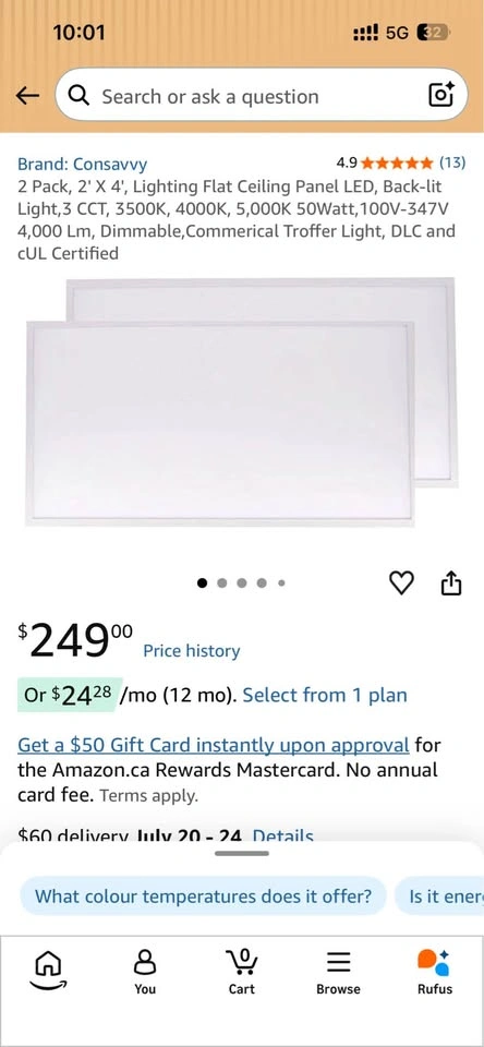 Lighting Flat Ceiling Panel LED - photo 4
