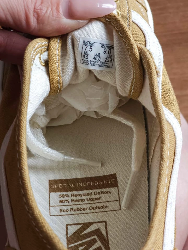NEW Rare Vans Old Skool Tapered Eco Theory Mustard Gold 9W 7.5M - photo 4