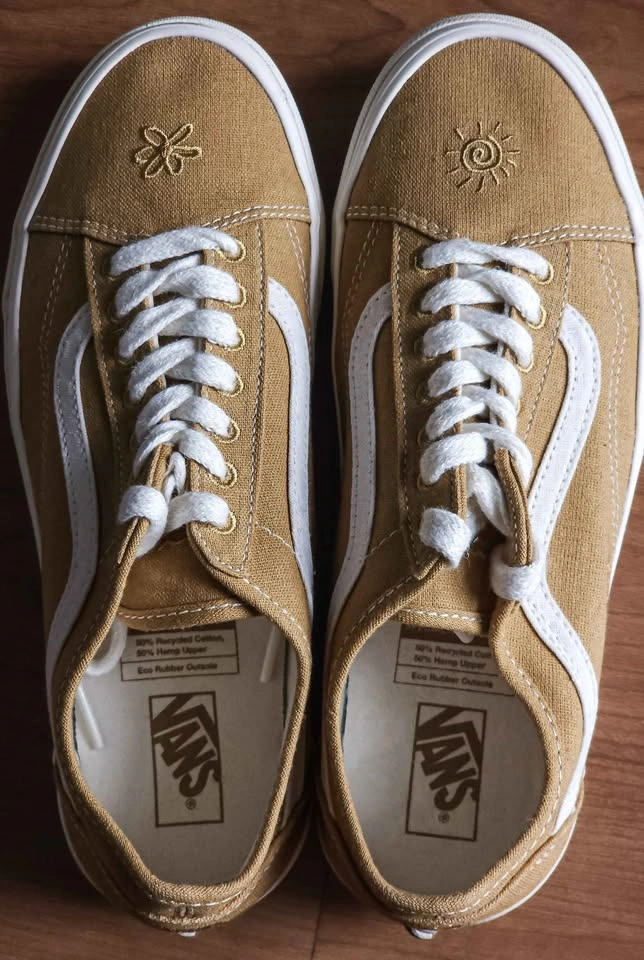 NEW Rare Vans Old Skool Tapered Eco Theory Mustard Gold 9W 7.5M - photo 5