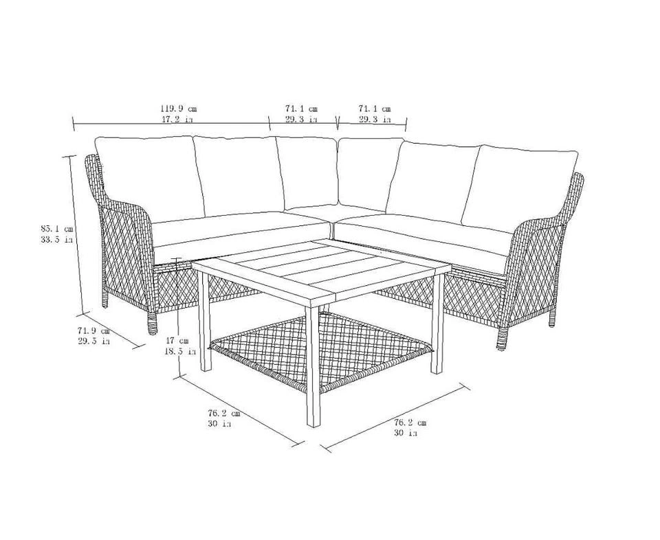 Brand new 4pc patio sectional set. In a box. - photo 2