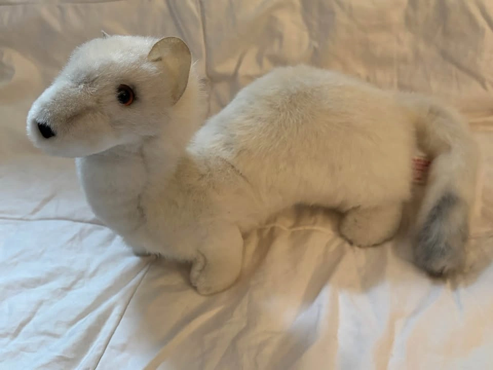 Vtg Douglas Cuddle Toys Albino Ferret Plush Pink Tag 1990s - photo 2