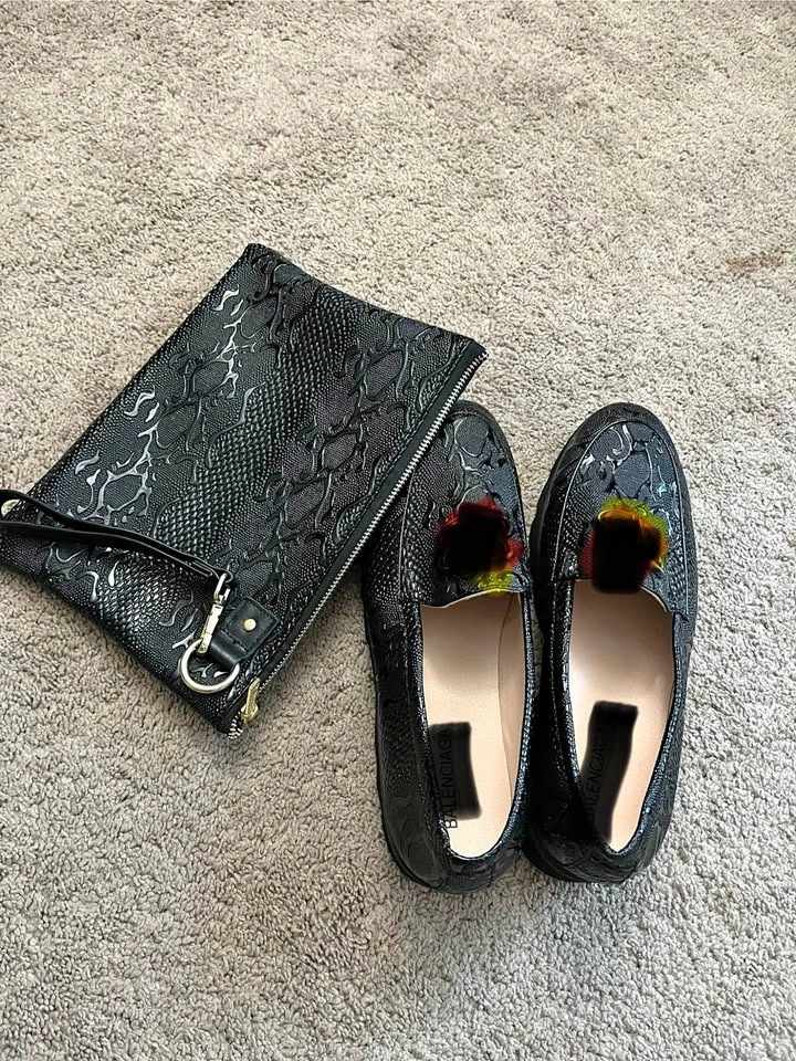 Brand New Black dress shoes with bag (US 11.5/ EUR 45)