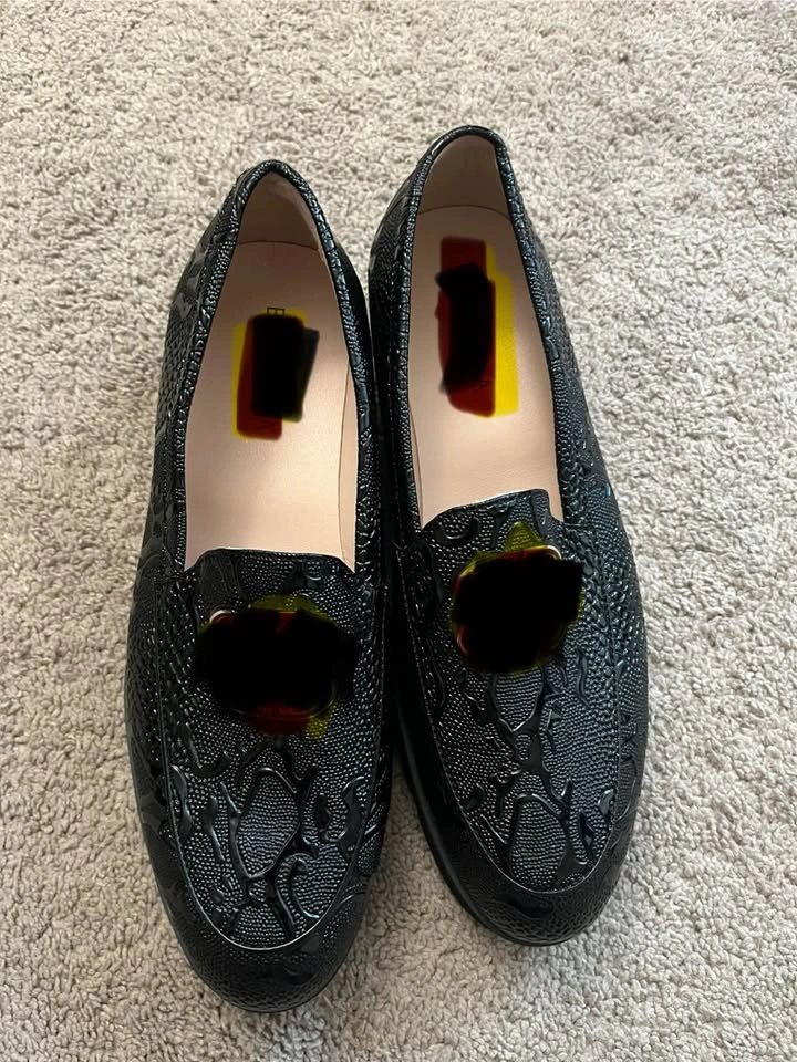 Brand New Black dress shoes with bag (US 11.5/ EUR 45) - photo 2