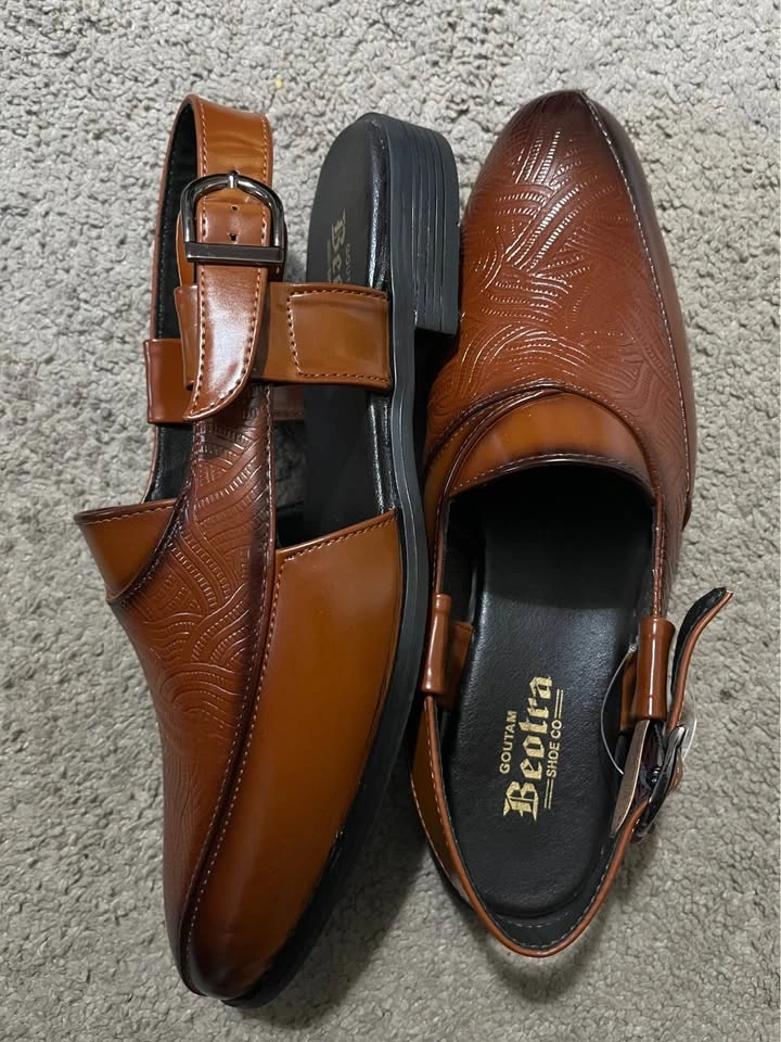New Brown Leather casual dress shoes (size 42) - photo 3