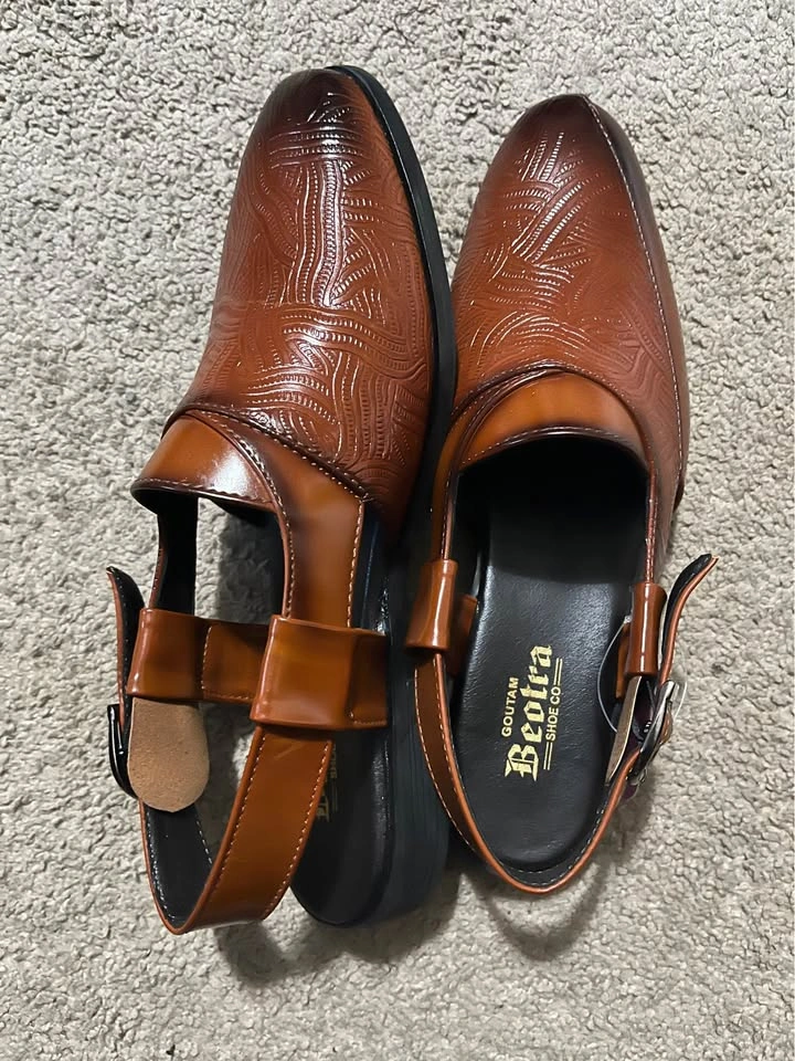 New Brown Leather casual dress shoes (size 42) - photo 4