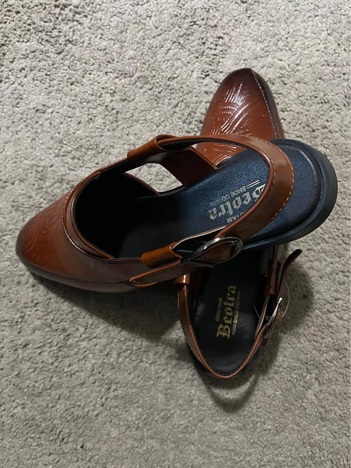 New Brown Leather casual dress shoes (size 42) - photo 5