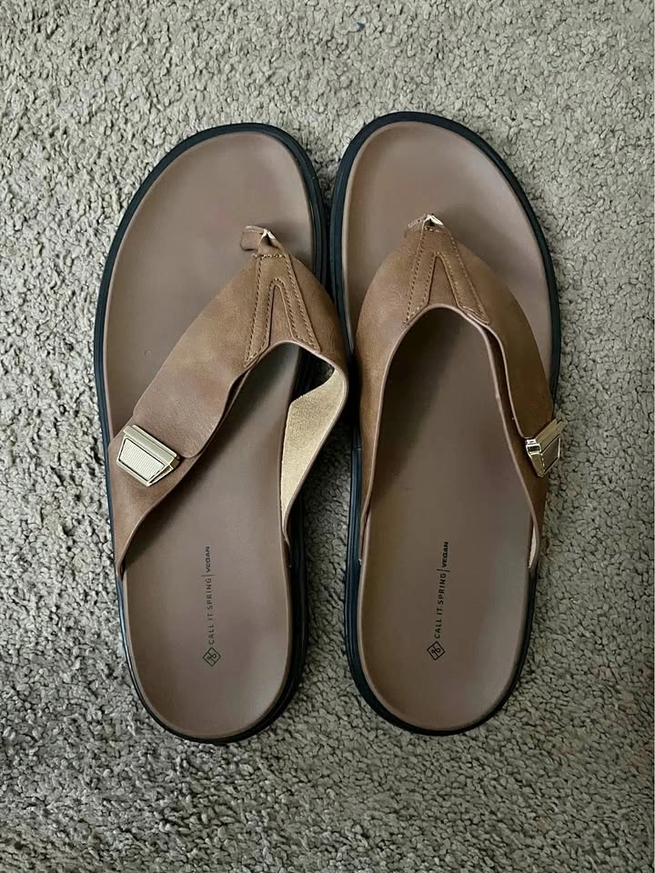 Brand New Slides (Brown size 10 men)