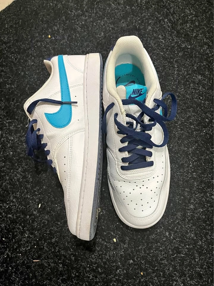 Nike Court Vision Lo NBA White/Turquoise Blue (US 10)