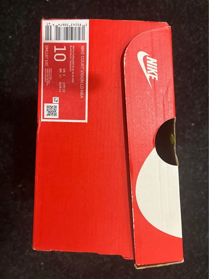 Nike Court Vision Lo NBA White/Turquoise Blue (US 10) - photo 2
