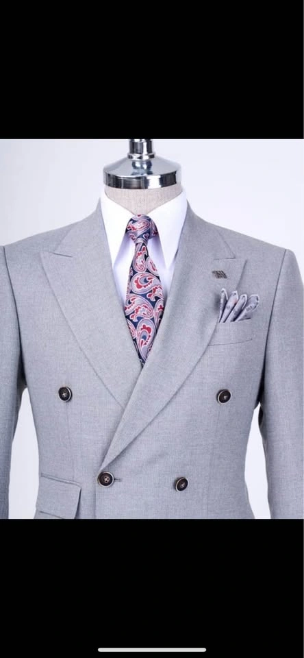 TerziAdemAltun Brand New Men’s light grey double breasted 2 piec - photo 2