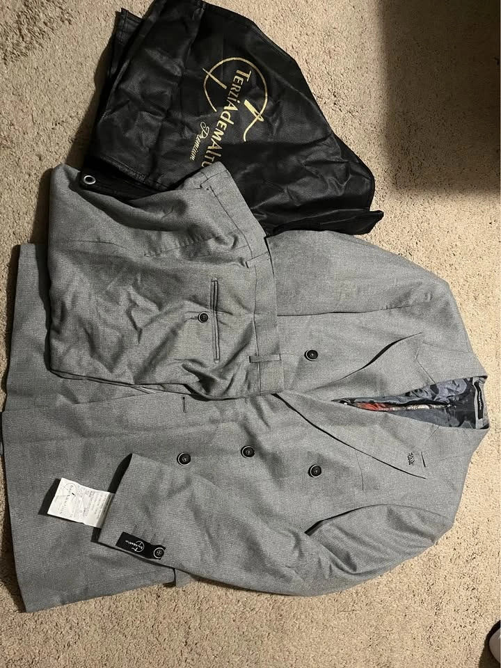 TerziAdemAltun Brand New Men’s light grey double breasted 2 piec - photo 4