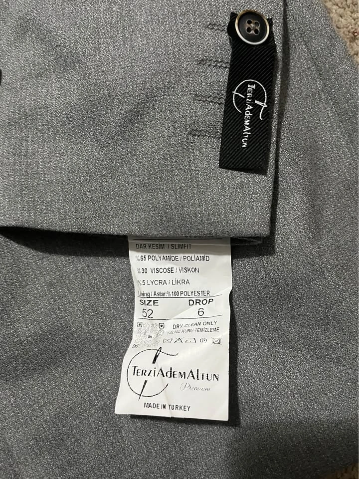 TerziAdemAltun Brand New Men’s light grey double breasted 2 piec - photo 5