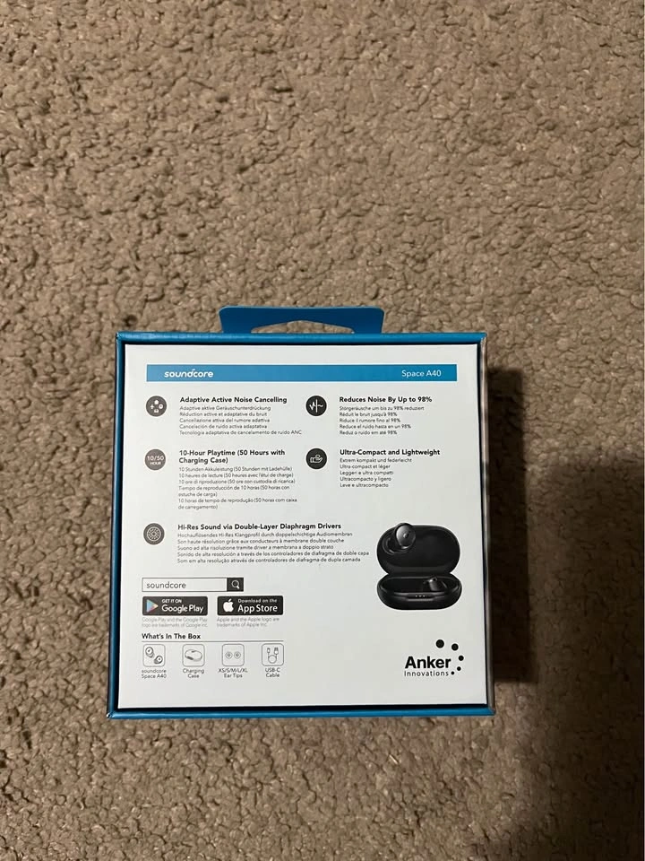 Soundcore Space A40 Active Noise Cancelling Wireless Earbuds - photo 2