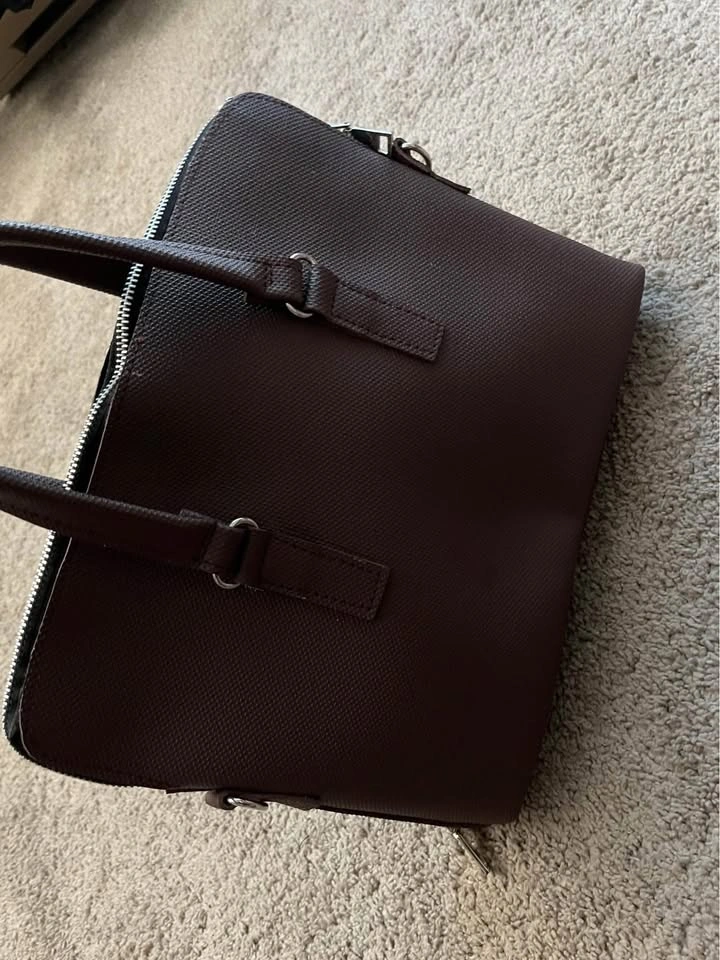 Medium size portable hand bag - brown unisex - photo 2