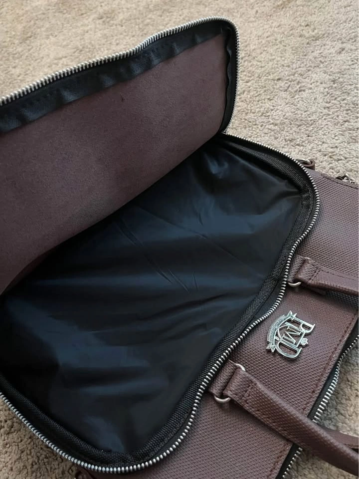 Medium size portable hand bag - brown unisex - photo 4