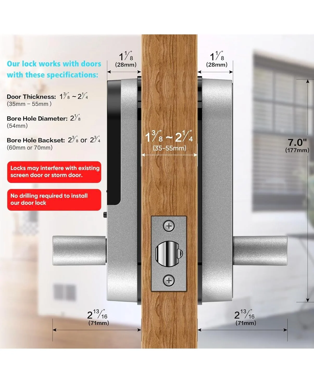 Sifely S Smart Lock – Keyless Entry Fingerprint & Keypad (New) image indicator(6)