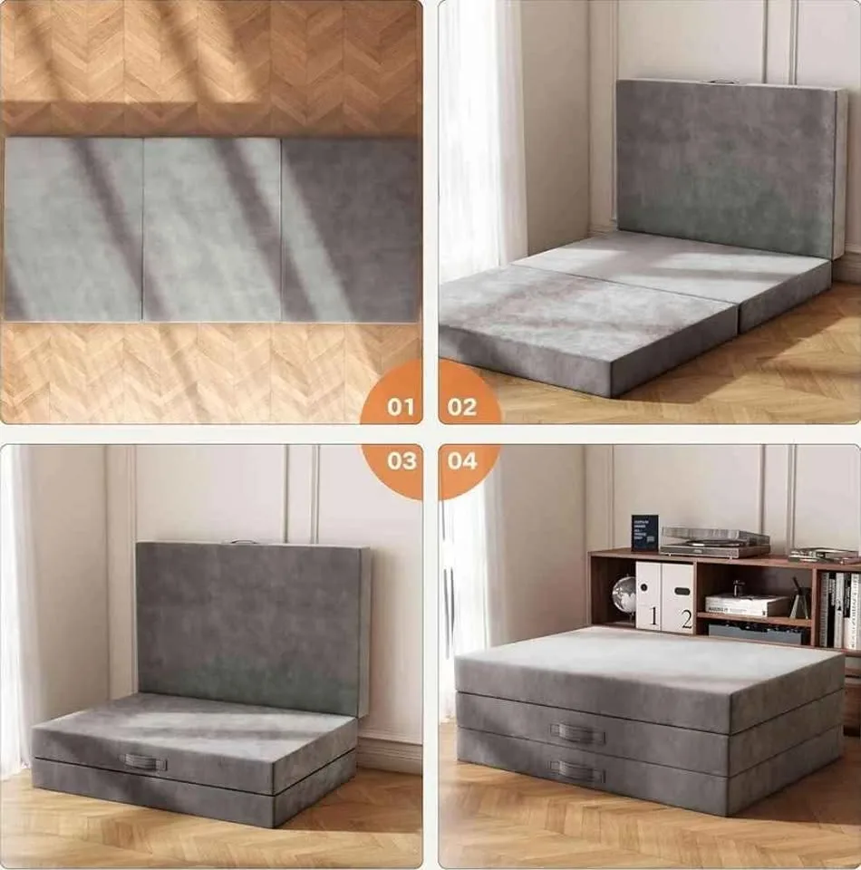 PurrJoys 4" Twin Tri-Fold Memory Foam Mattress NEW image indicator(5)