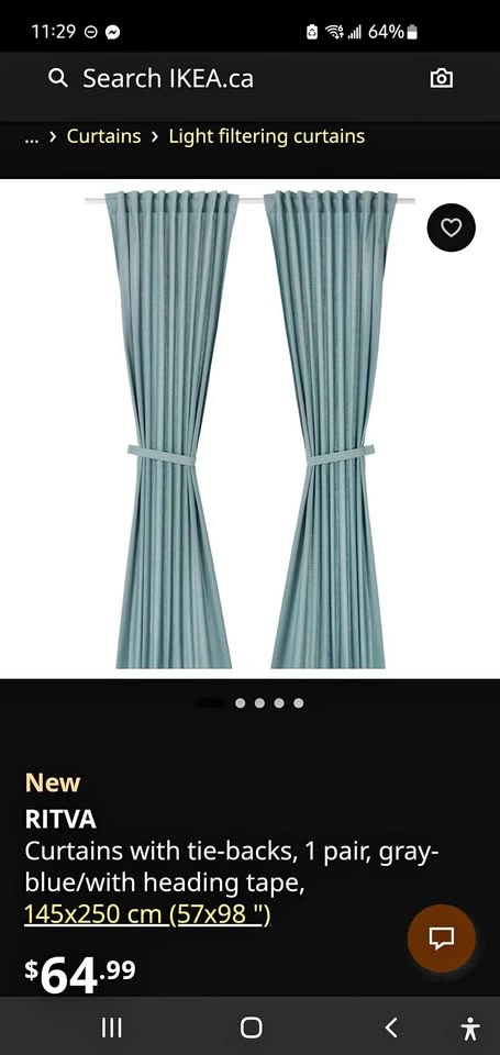 3 SETS of curtain panels