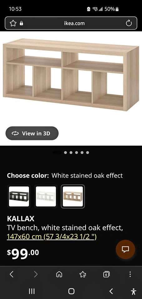 Kallax tv stand on base