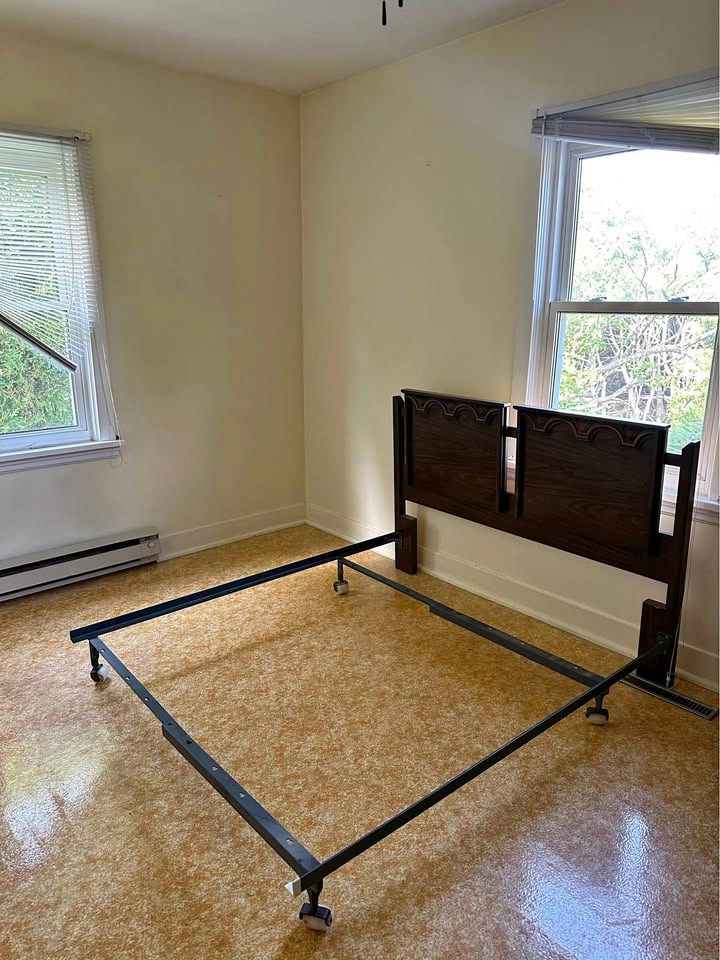 Bed frame with matching nightstands