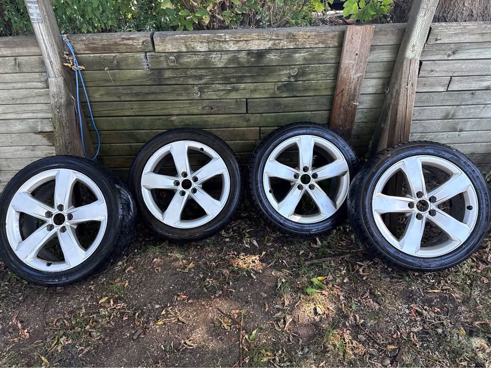Audi A6 OEM Alloy Rims with Winter Tires – 18”, 5x112