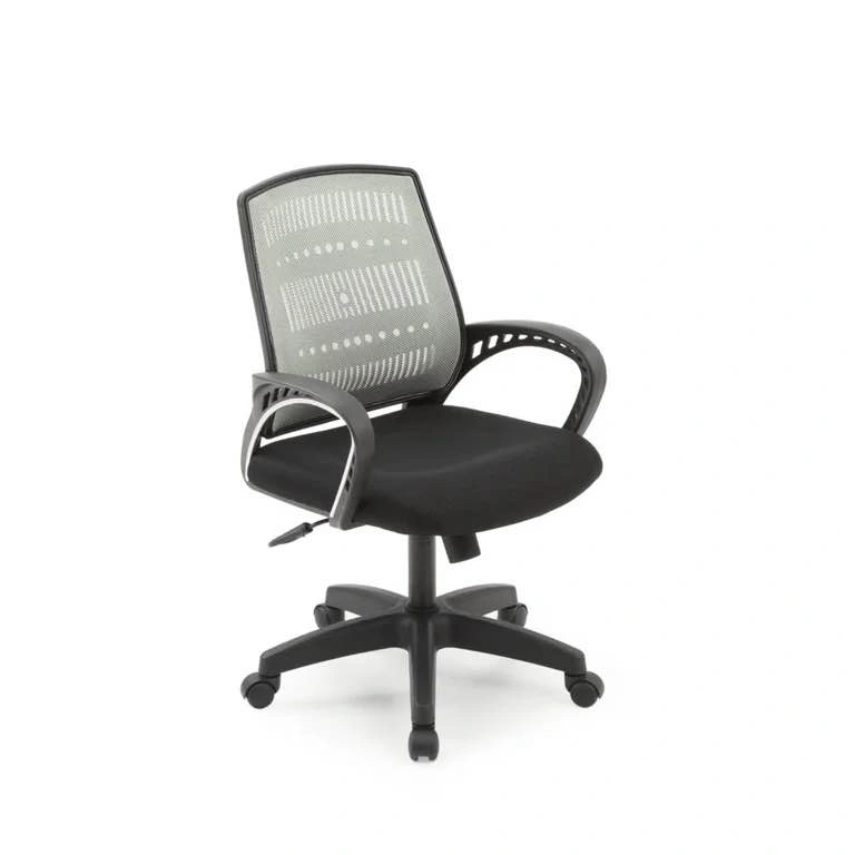 Swiveling Office Chair with Padded Seat in Black/Grey - photo 4