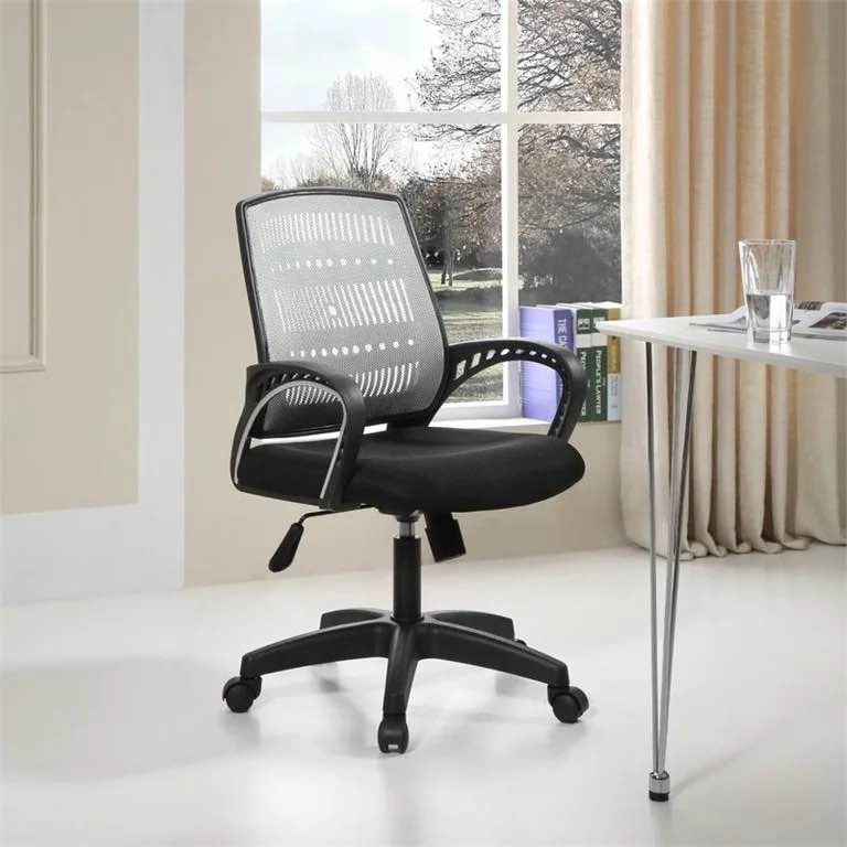 Swiveling Office Chair with Padded Seat in Black/Grey - photo 5