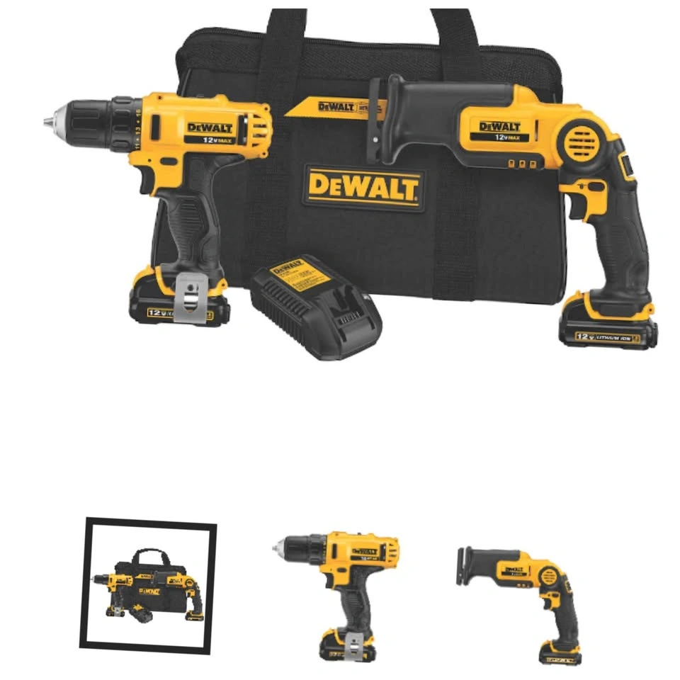 DeWalt DWDCK212S2 Drill & Reciprocating Saw Kit - photo 2