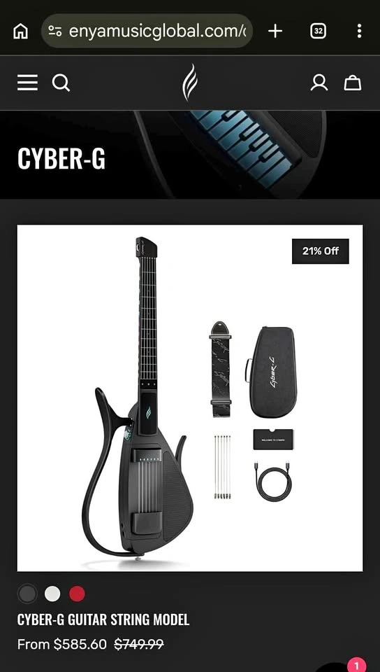 Enya cyber G guitar with string module new