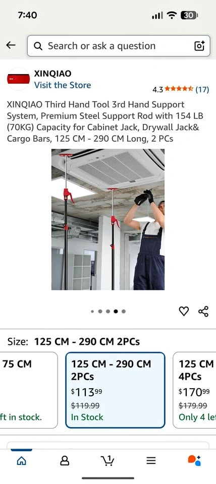 Xinqiao Third Hand Tool Support 125cm-290cm 2pcs