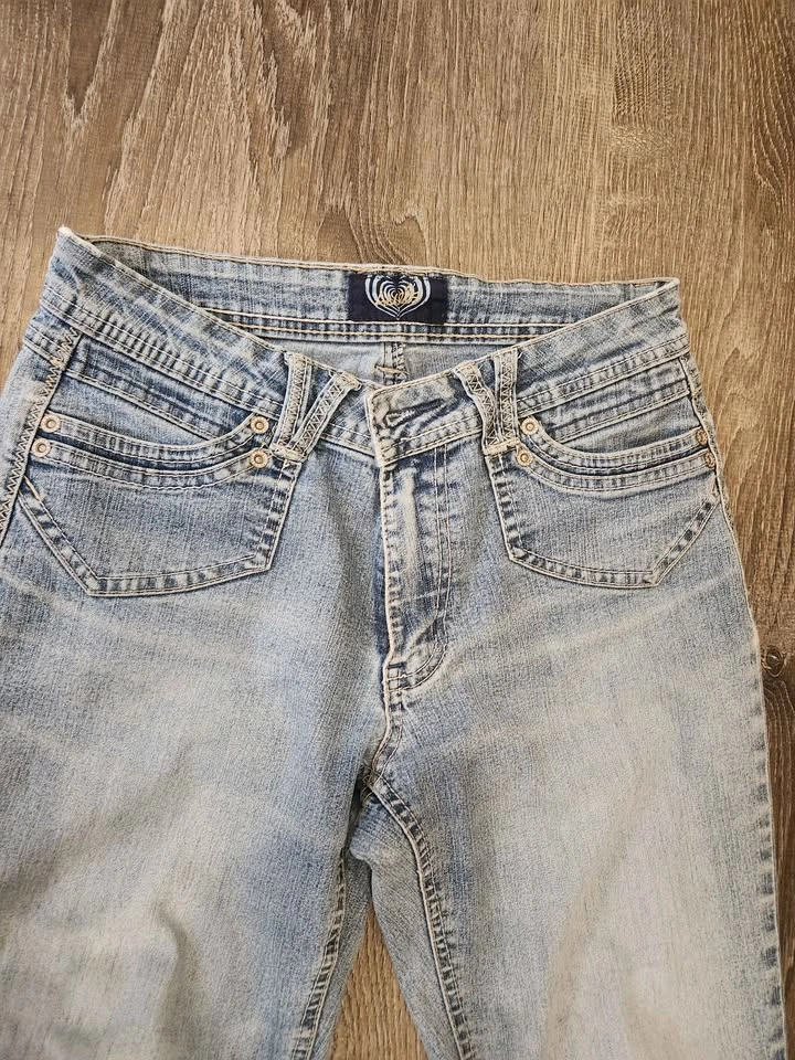 Y2K Angels Flared Light Wash Jeans - photo 3