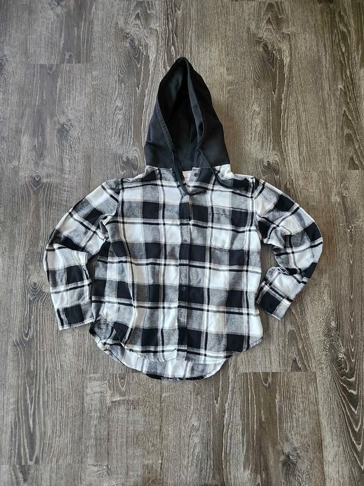 Bluenotes Hooded Plaid Flannel Shirt