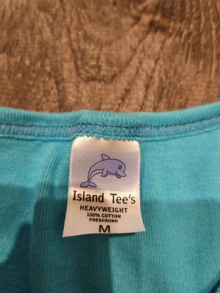 Y2K Island Tee's Antigua Turtle Rhinestone T-Shirt Size M - photo 3