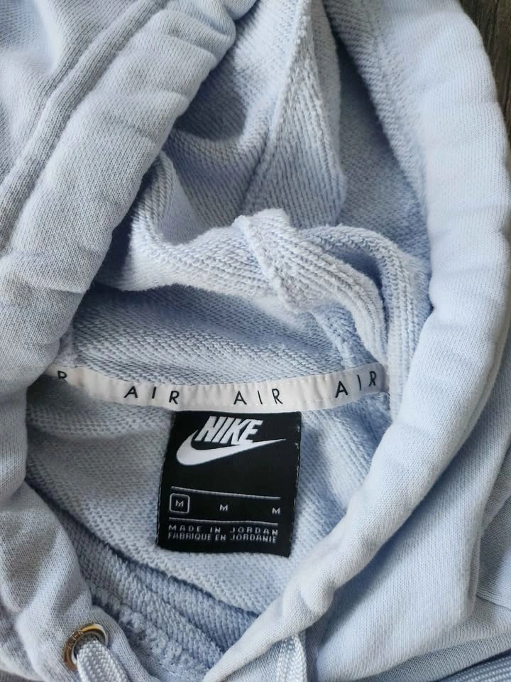 Nike Air Light Blue Women's Fleece Cropped Hoodie - Size Medium - photo 2