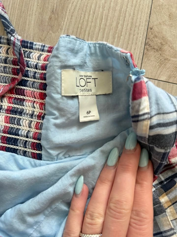Loft Vintage Plaid Mini Dress Y2K Size 6P - photo 3