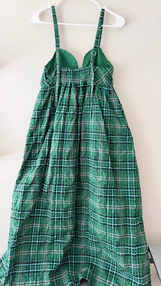 Plaid Green Dress from Japan Brand Pageboy - Fits Like A Size Sm - photo 2