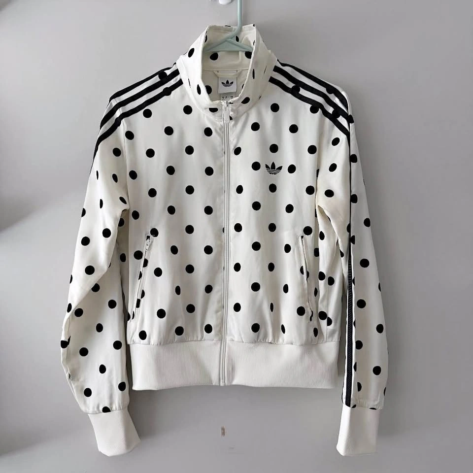 Viral Adidas Polka Dot Track Suit Jacket + Pants - Size Medium