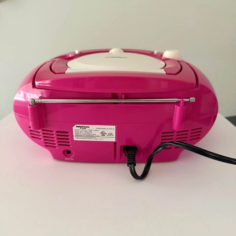 Vintage Hot Pink Cd Player Y2K - Tested and Works! - photo 3
