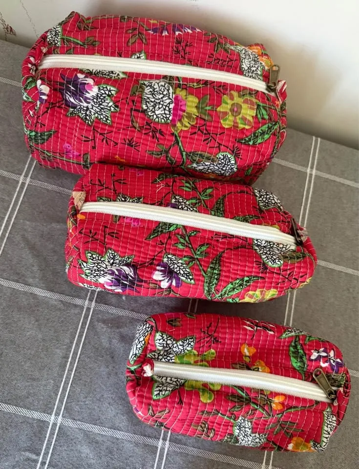 3 Pc Toiletries/ Jewelry/ Multipurpose Pouch Set image indicator(2)