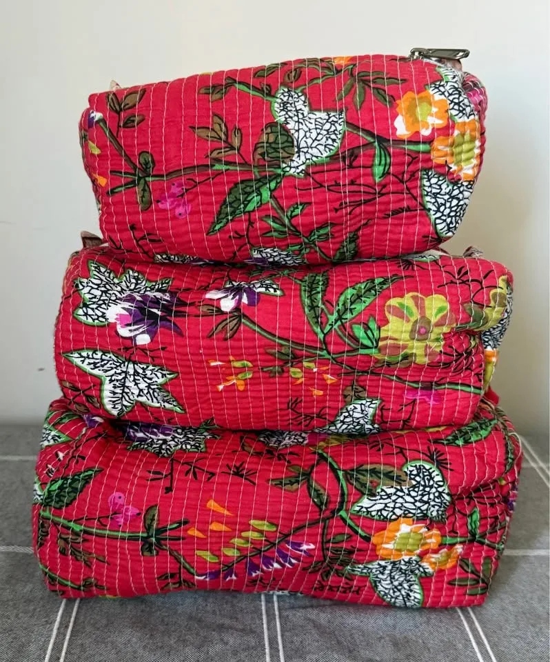 3 Pc Toiletries/ Jewelry/ Multipurpose Pouch Set image indicator(3)