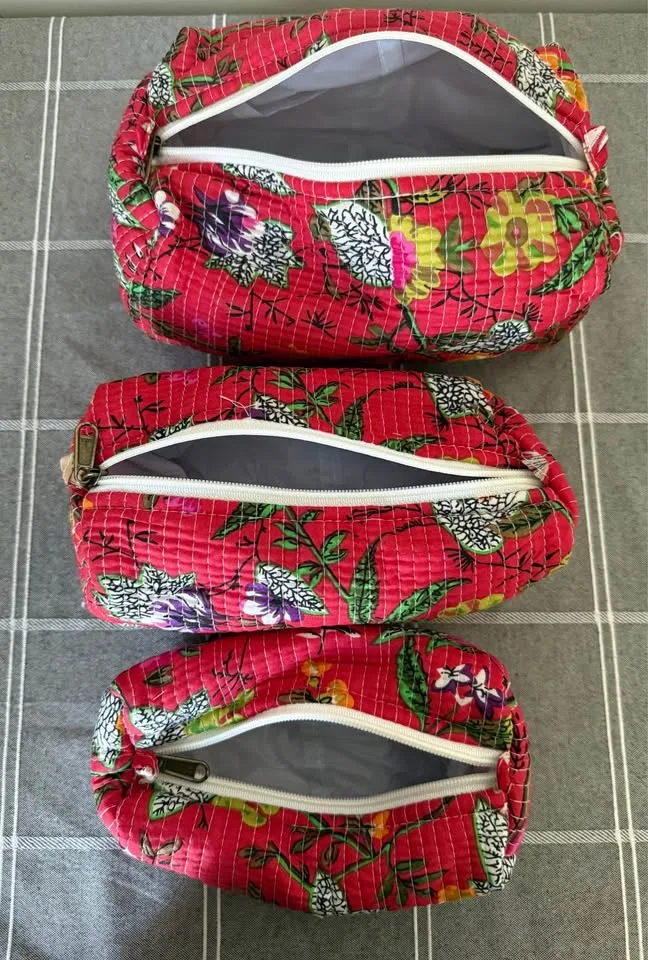 3 Pc Toiletries/ Jewelry/ Multipurpose Pouch Set image indicator(4)