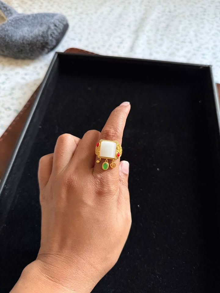 The White Stone Square Ring - photo 3